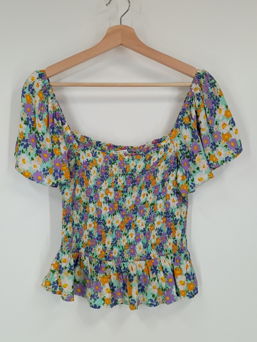 Patrons of Peace Floral Smocked Top